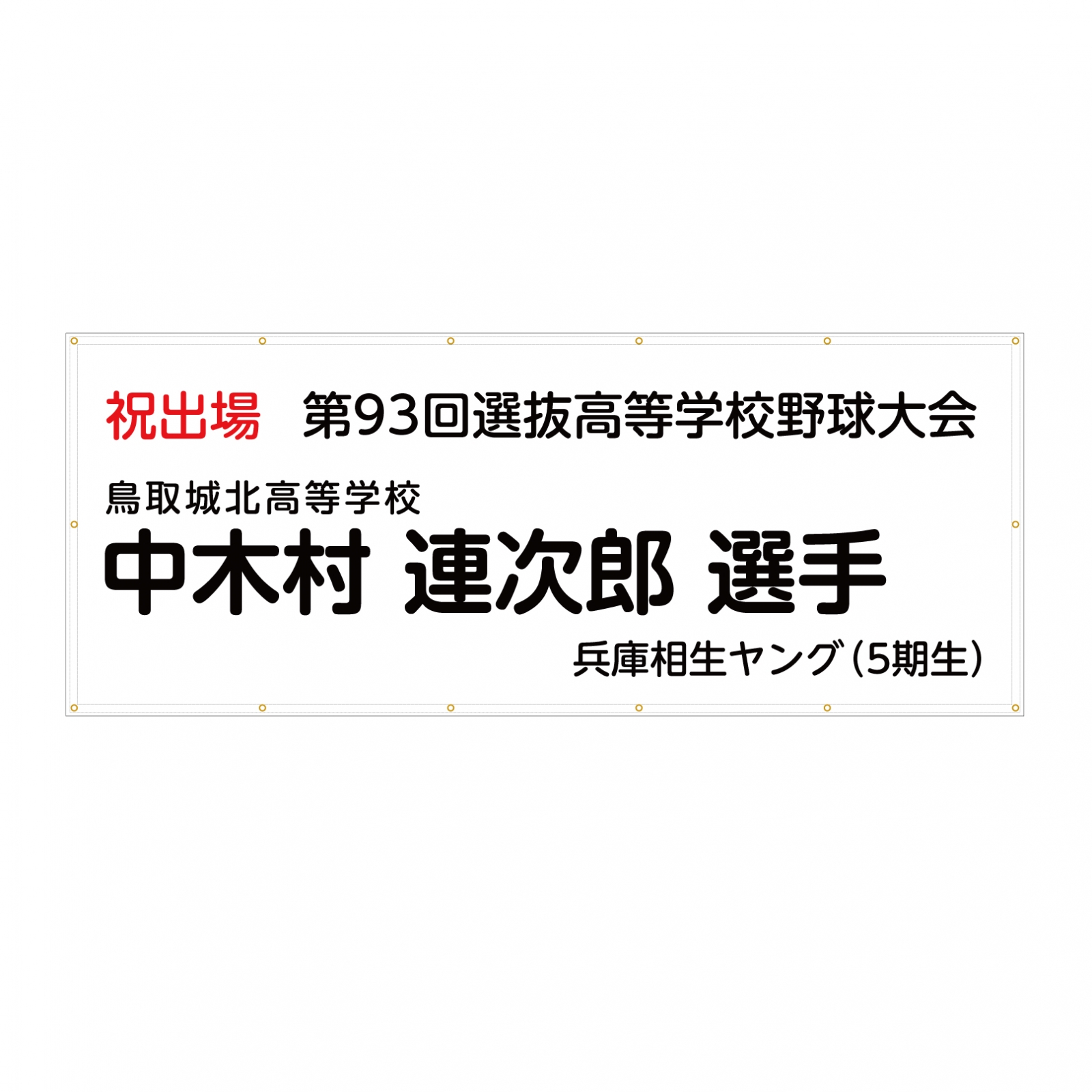 野球大会の応援幕