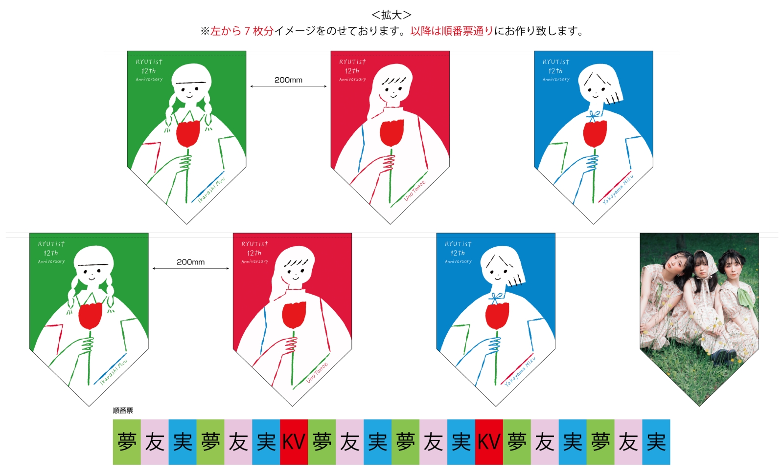 イベントの連続旗