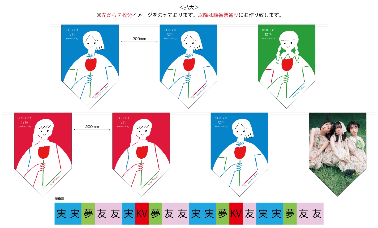 ご当地アイドルグループの連続旗