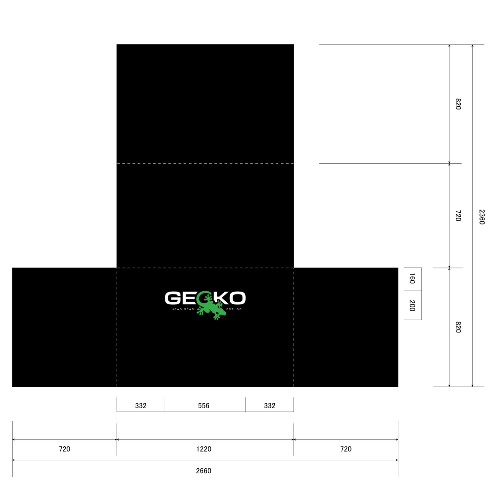 展示会のテーブルクロスBOX型