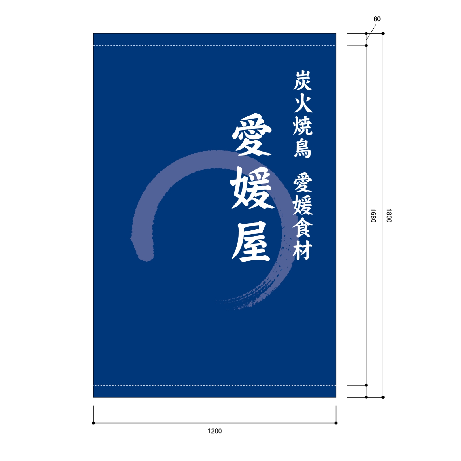 炭火焼鳥屋さんの日除け幕