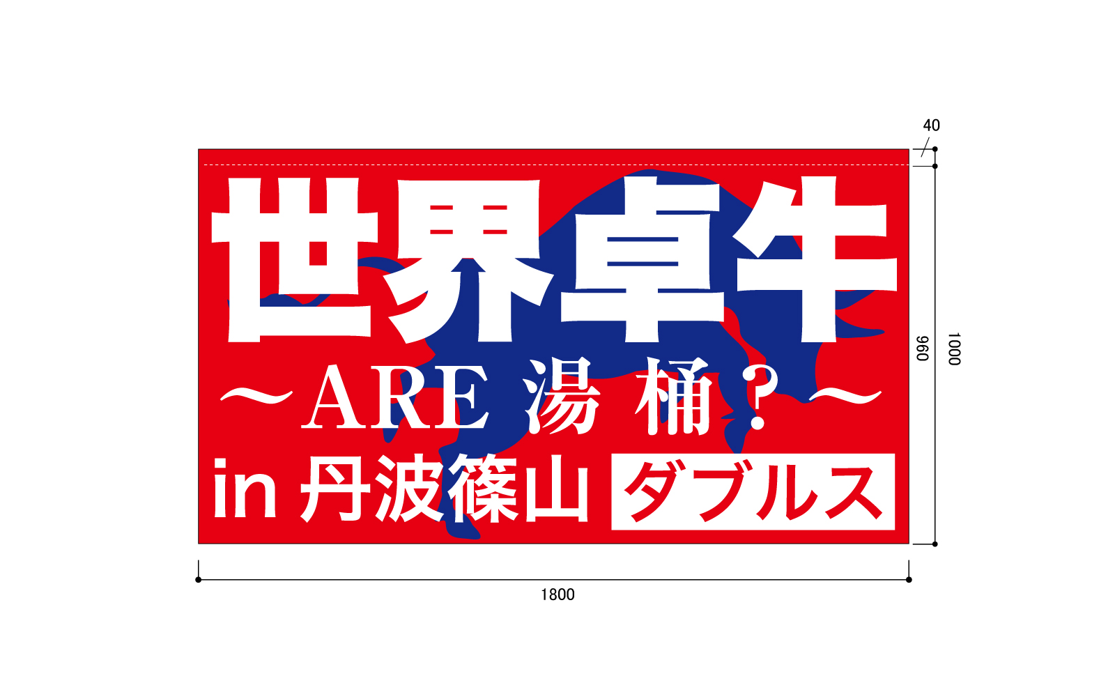 サービスエリアの横断幕