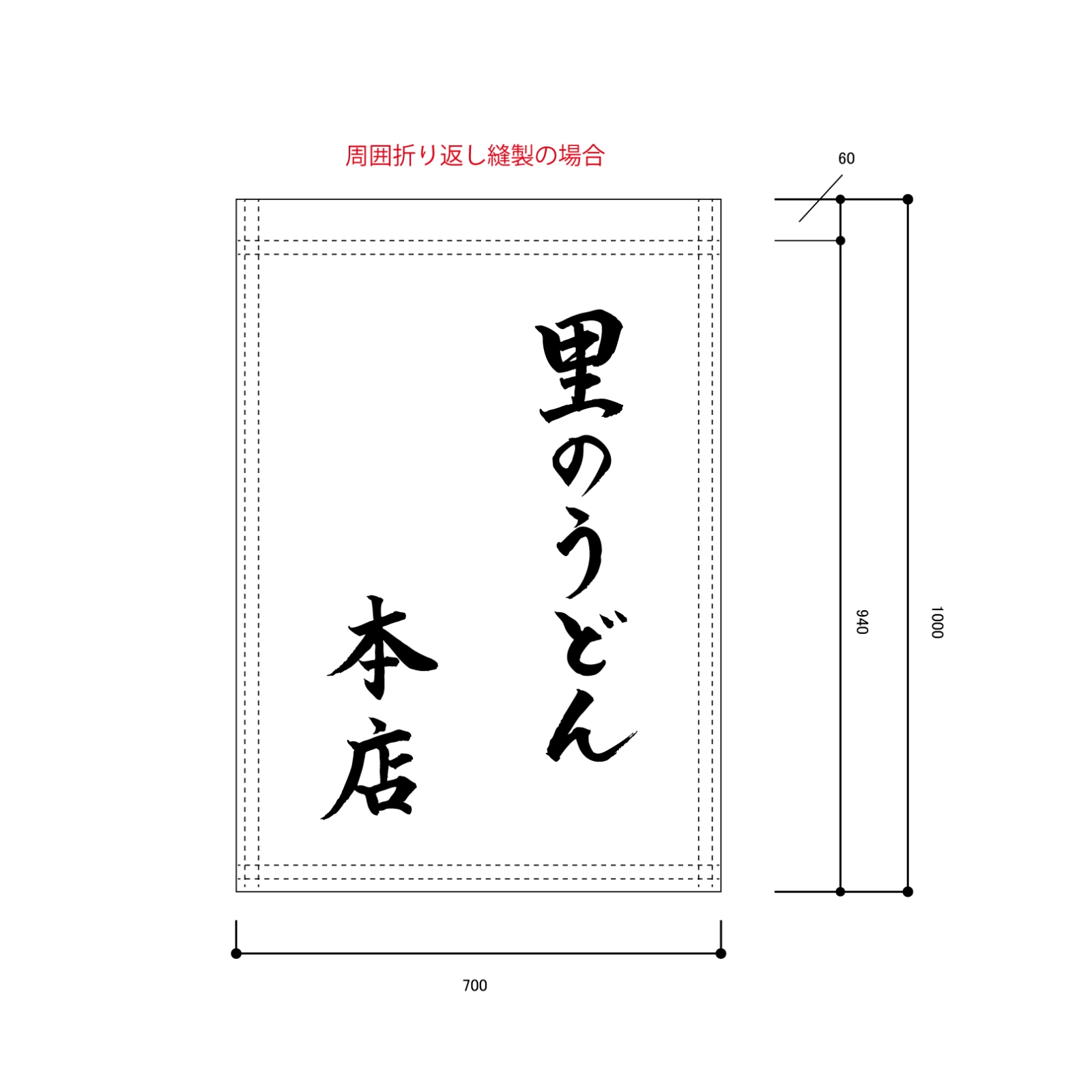 うどん屋の日除け幕