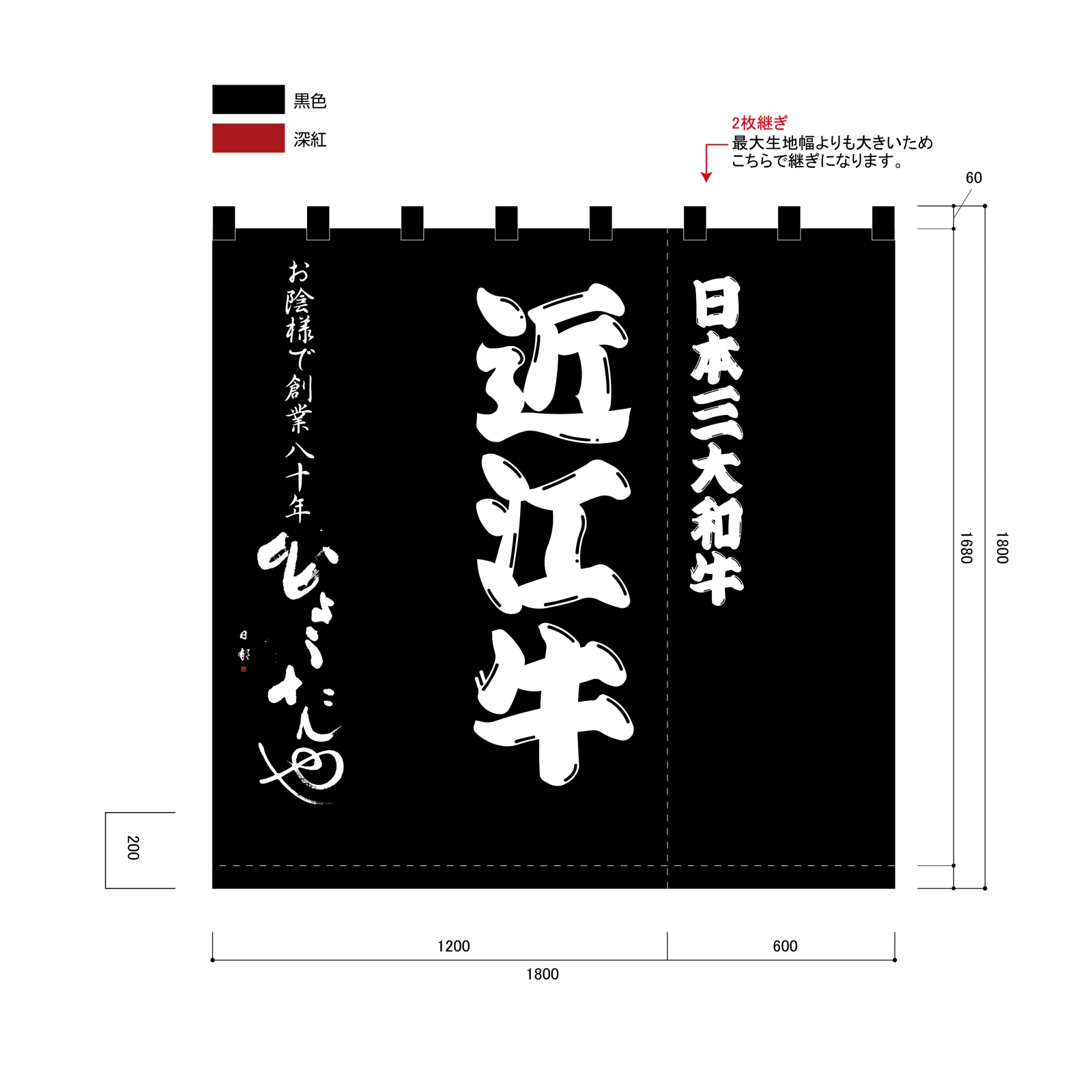 焼肉屋の日除け幕