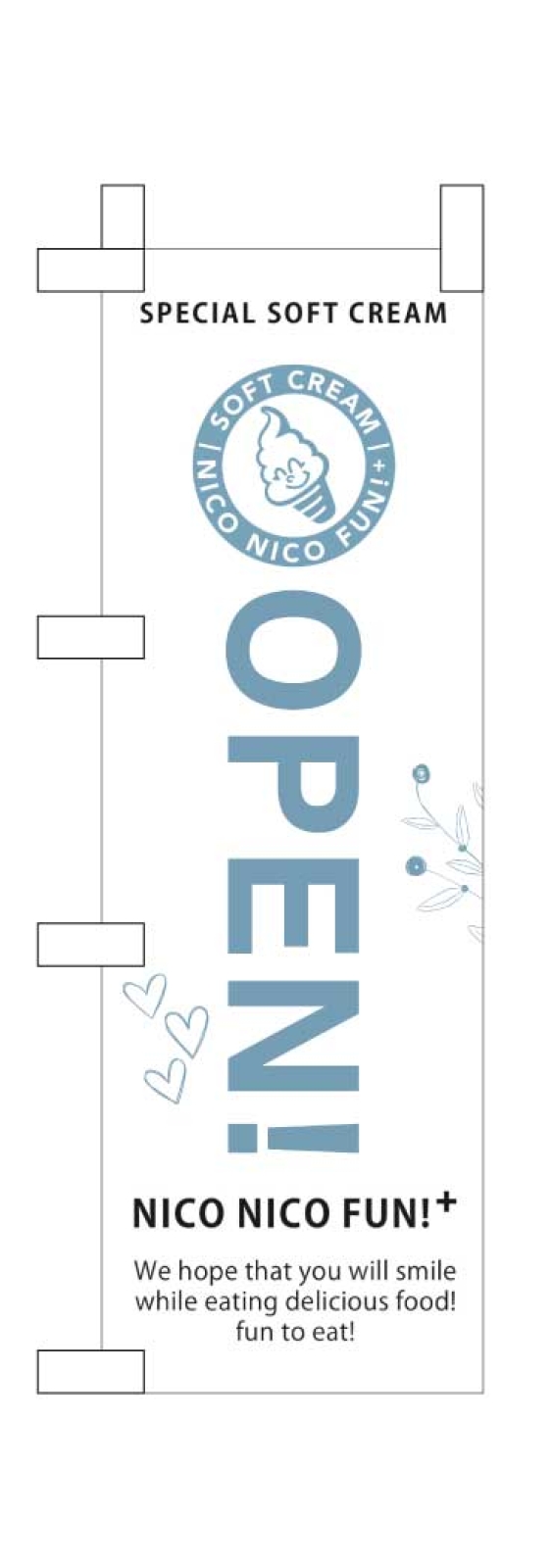 OPENのミニのぼり