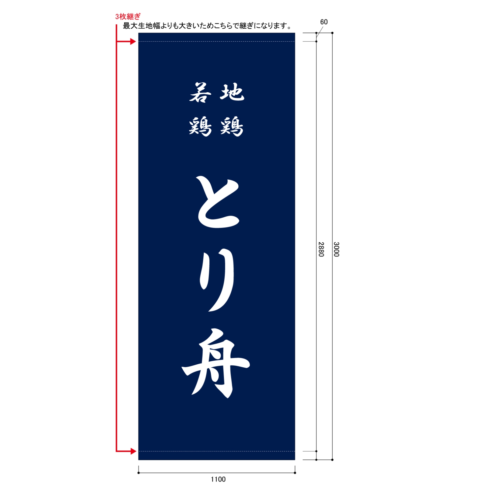 地鶏屋さんの日除け幕