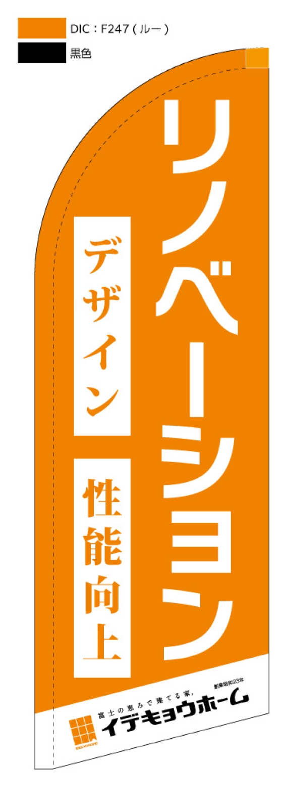 リノベーション会社のスウィングバナー