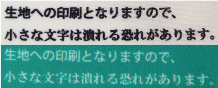 ミニのぼりの5mm角の文字